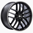 Load image into Gallery viewer, BBS CC-R 19x9.5 5x112 ET46 Satin Black Polished Rim Protector Wheel -82mm PFS/Clip Required