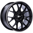 Load image into Gallery viewer, BBS CH-R 18x8.5 5x112 ET38 Satin Black Polished Rim Protector Wheel -82mm PFS/Clip Required