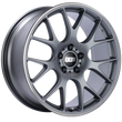 Load image into Gallery viewer, BBS CH-R 20x9 5x120 ET24 Satin Titanium Polished Rim Protector Wheel -82mm PFS/Clip Required - Main Product View