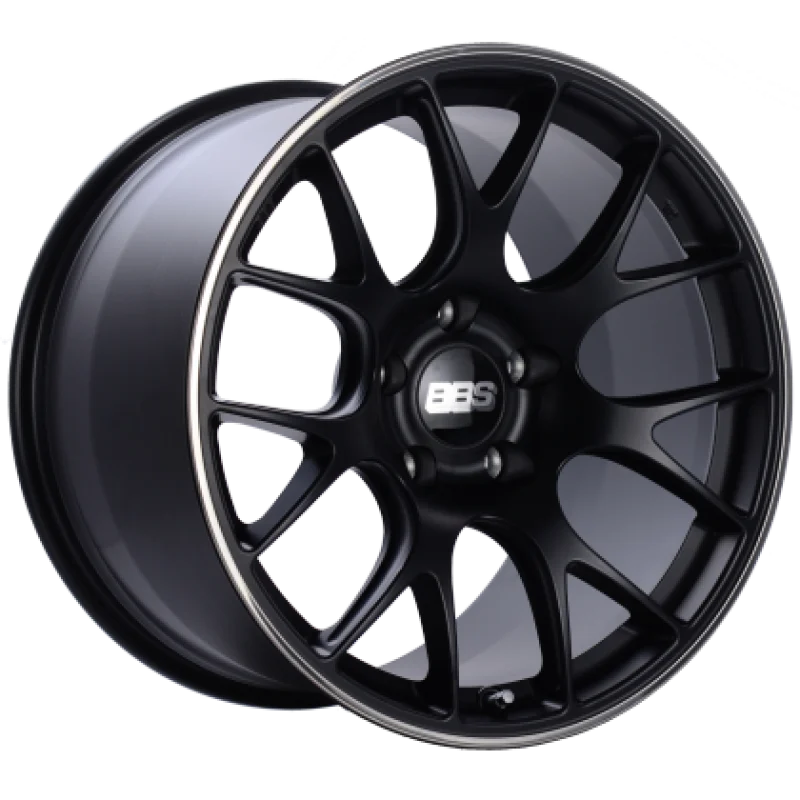 BBS CH-R 20x9 5x130 ET49 / 71.6 CB Satin Black Polished Rim Protector Wheel