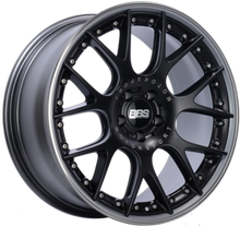 Load image into Gallery viewer, BBS CH-RII 22x10.5 5x112 ET15 Satin Black Center Platinum Lip SS Rim Prot Wheel - 82mm PFS Req