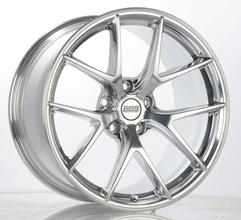 BBS CI-R 19x9 5x120 ET44 Ceramic Polished Rim Protector Wheel -82mm PFS/Clip Required - Back View