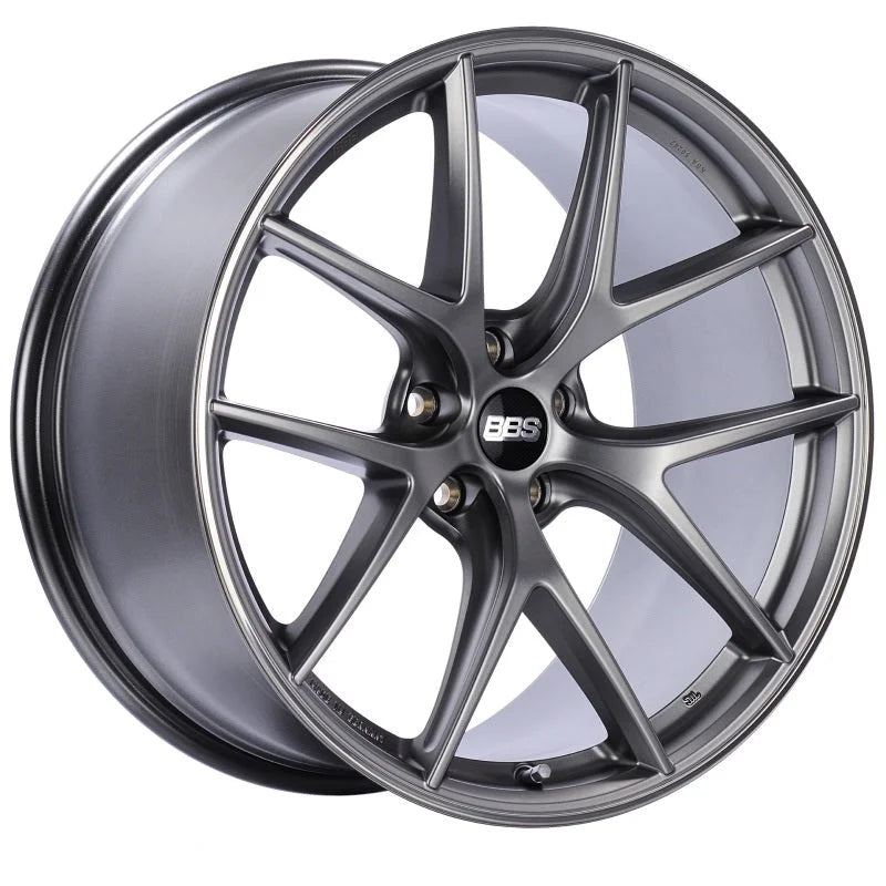 BBS CI-R 19x9 5x120 ET44 Platinum Satin Rim Protector Wheel -82mm PFS/Clip Required - Side View