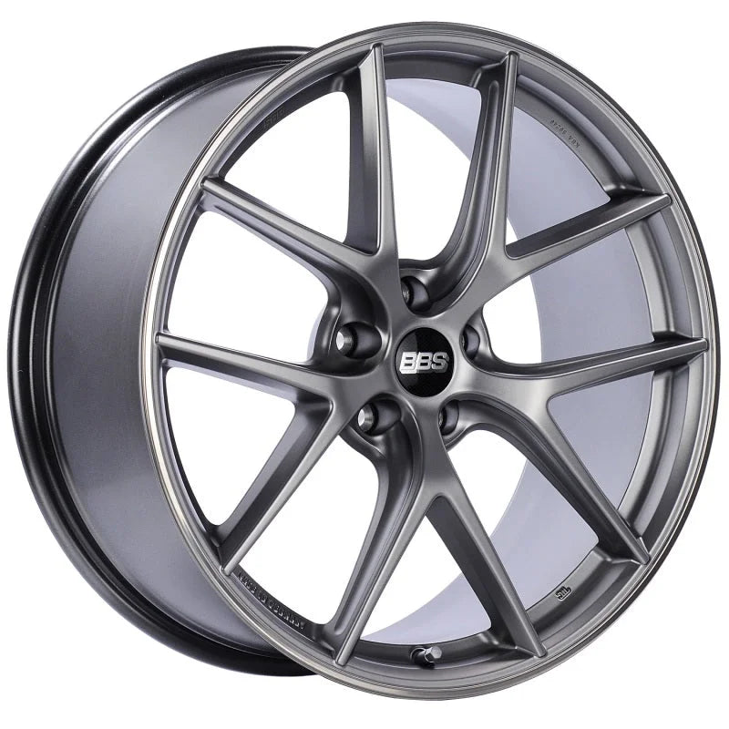 BBS CI-R 20x11.5 5x120 ET52 Platinum Satin Rim Protector Wheel -82mm PFS/Clip Required - Back View