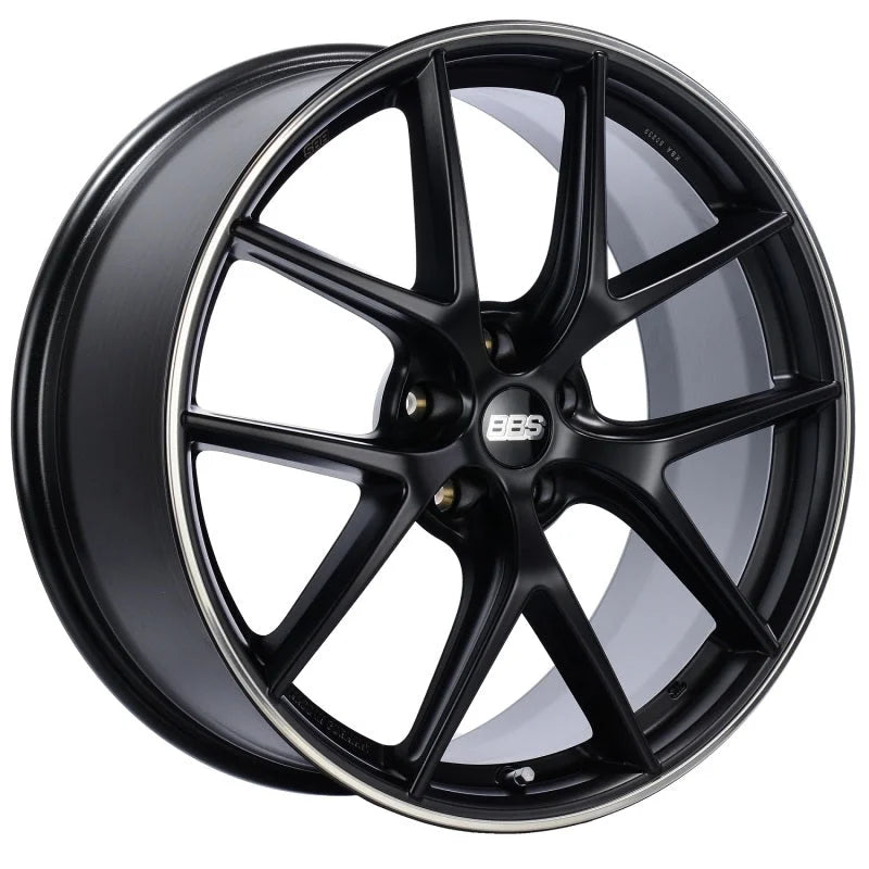 BBS CI-R 20x11.5 5x120 ET52 Satin Black Rim Protector Wheel -82mm PFS/Clip Required - Side View