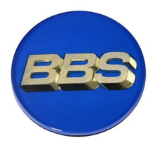 Load image into Gallery viewer, BBS Center Cap 70.6mm Blue/Gold (3-Tab)