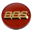 Load image into Gallery viewer, BBS Center Cap - 70mm Red w/ Gold 3D Logo (4-tab)
