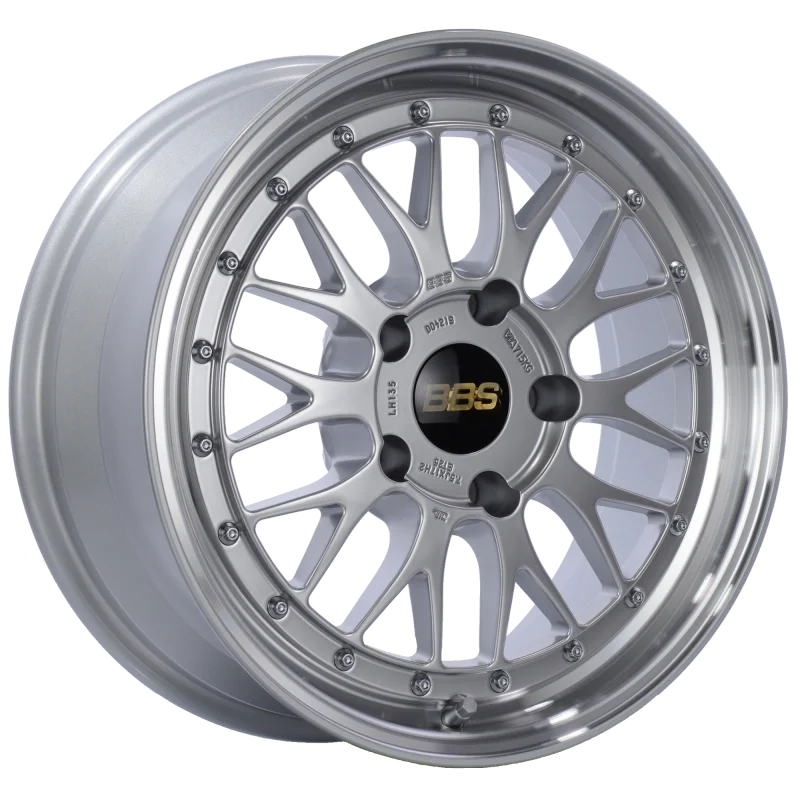 BBS LM 17x7.5 5x130 ET28 CB71.6 Diamond Silver Center Diamond Cut Lip Wheel - Main Product View