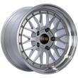 Load image into Gallery viewer, BBS LM 17x9 5x130 ET17 CB71.6 Diamond Silver Center Diamond Cut Lip Wheel - Main Product View