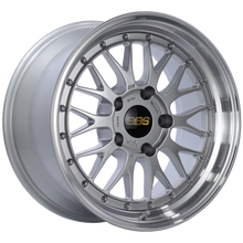 Load image into Gallery viewer, BBS LM 17x9 5x130 ET17 CB71.6 Diamond Silver Center Diamond Cut Lip Wheel - Main Product View