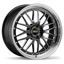 Load image into Gallery viewer, BBS LM 21x12 5x130 ET64 CB71.6 Diamond Black Wheel w/ Diamond Cut Machined Lip
