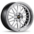 Load image into Gallery viewer, BBS LM 21x12 5x130 ET64 CB71.6 Diamond Silver Wheel w/ Diamond Cut Machined Lip