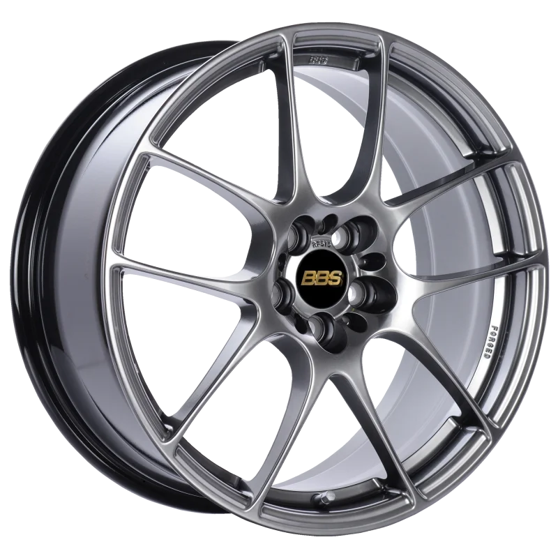 BBS RF 18x8 5x114.3 ET43 Diamond Black Wheel -82mm PFS/Clip Required