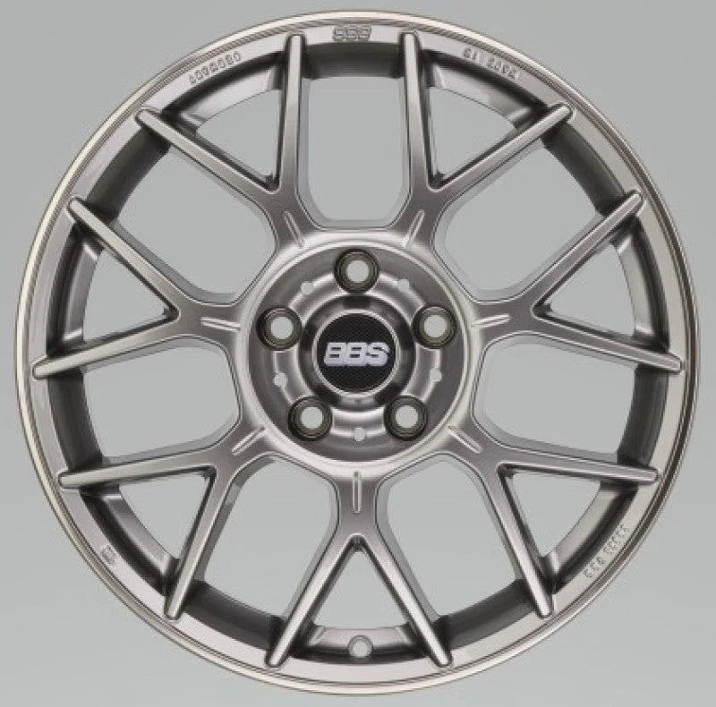BBS XR 18x8 5x112 28mm Offset 82mm Bore PFS/Clip Req Gloss Platinum Wheel - Main Product View