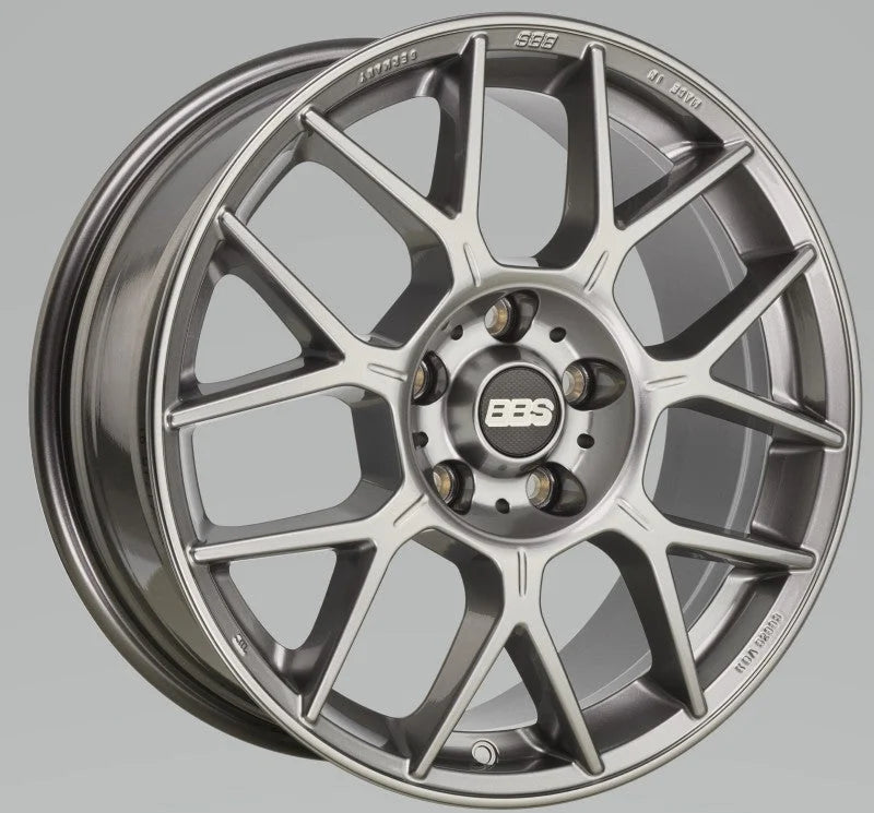 BBS XR 19x8.5 5x120 ET35 Platinum Gloss Wheel -82mm PFS/Clip Required - Side View