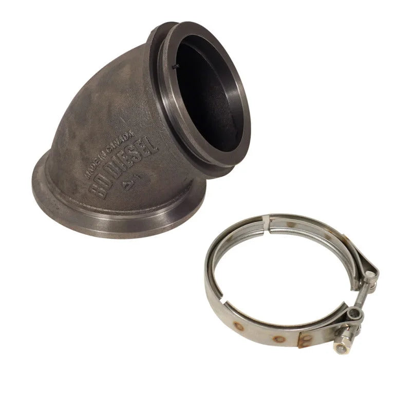 BD Diesel 07.5-12 Dodge Cummins 6.7L Exhaust Elbow Turbo Cast - Side View
