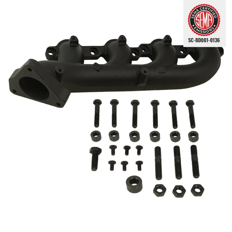 BD Diesel Passenger Side Exhaust Manifold - 02-13 Chevy Silverado 1500 & GMC Sierra 1500 V8 - Back View