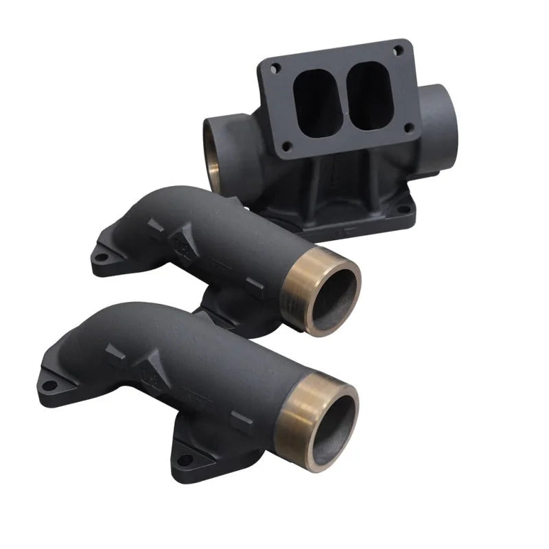 BD Diesel Pre-2002 ISX / Cummins Signature 600 ISX T6 Ceramic Coated Exhaust Manifold - Back View