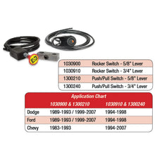 Load image into Gallery viewer, BD Diesel Push/Pull Switch Kit Exhaust Brake - 3/4in Manual Lever - Side View