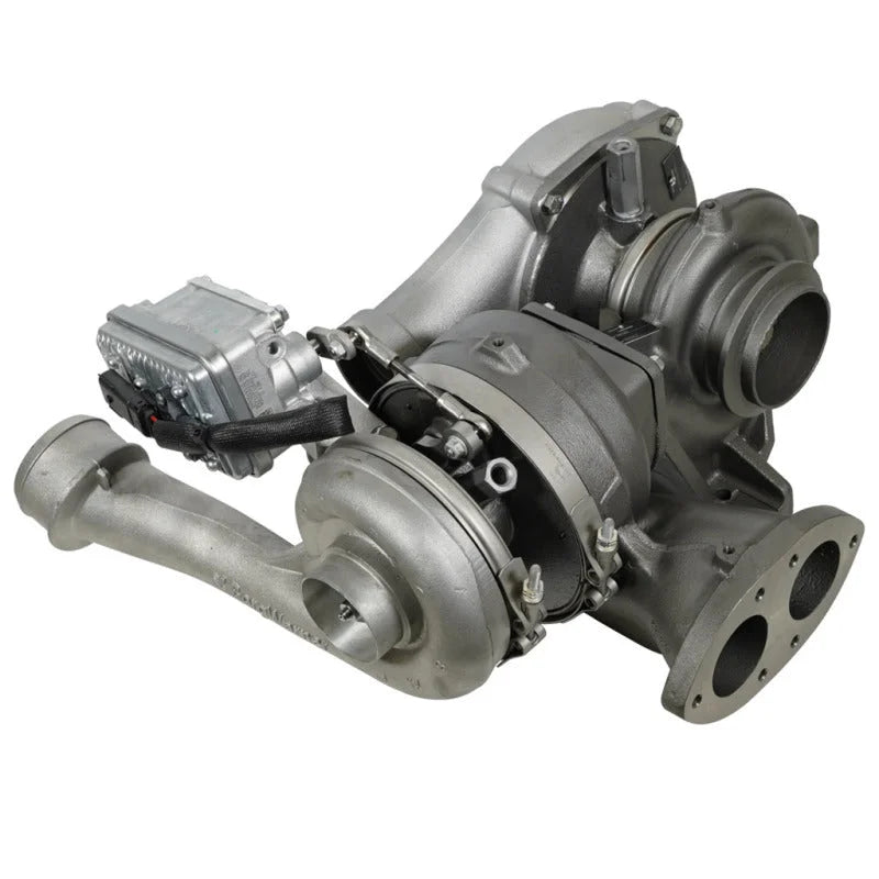 BD Diesel Screamer V2S Twin Turbo System - Ford 6.4L 2008-2010 w/o Air Intake Kit - Side View