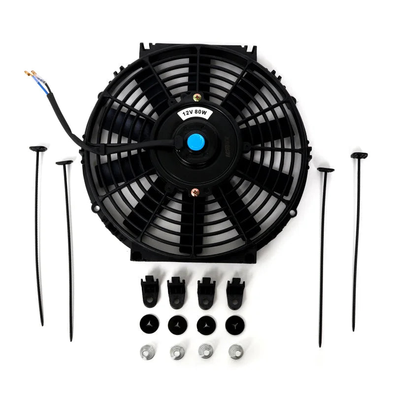 BLOX Racing 10inch Electric Slim Fan - Black - Back View