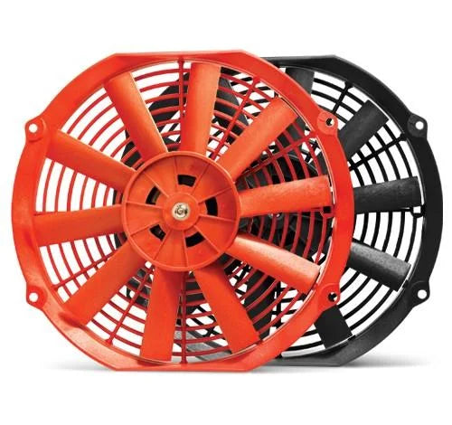 BLOX Racing 10inch Electric Slim Fan - Red - Side View