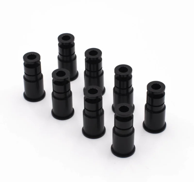 BLOX Racing 14mm Adapter Top (1in) w/Viton O-Ring & Retaining Clip (Set of 8) - Side View