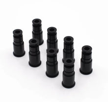 Load image into Gallery viewer, BLOX Racing 14mm Adapter Top (1in) w/Viton O-Ring &amp; Retaining Clip (Set of 8) - Side View