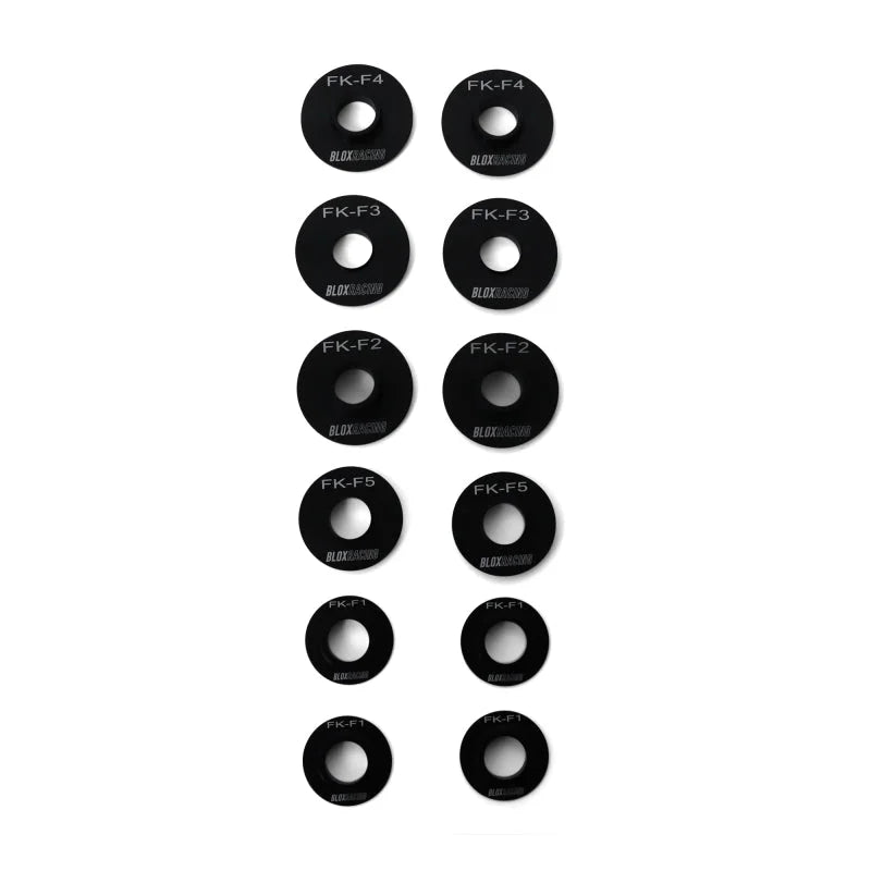 BLOX Racing 16-21 FK Civic - Front - 12 Pieces Subframe Hard Collar Kit - Side View