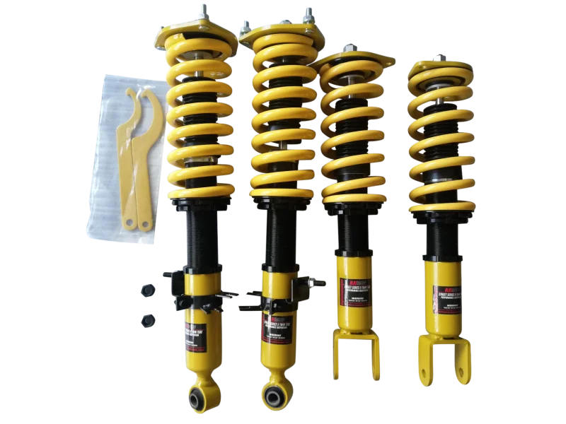 BLOX Racing 2009+ Nissan G37/370Z - Non-Adjustable Damping Street Series II Coilovers RWD - Side View