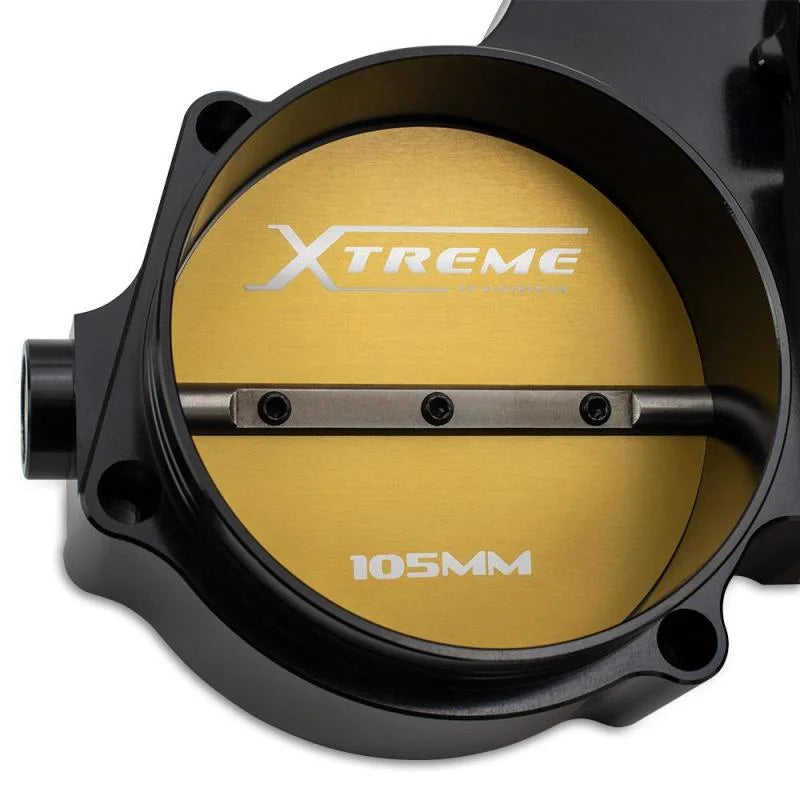 BLOX Racing 2015+ Dodge Hellcat / Jeep Trackhawk 6.2L 105mm Electronic Billet Throttle Body - Black - Main Product View