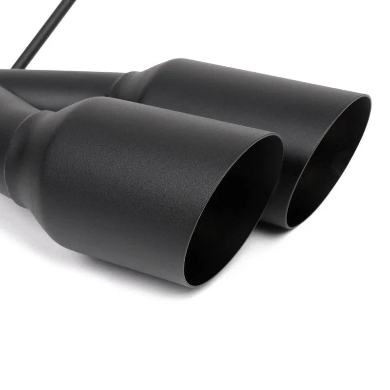 BLOX Racing 2022+ WRX Muffler Delete / Axle Back Single Wall 4in - Matte Black Tips - Back View