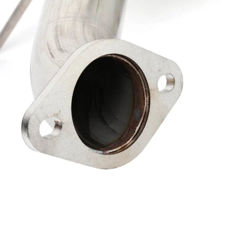 BLOX Racing 2022+ WRX Muffler Delete / Axle Back Single Wall 4in - Polished Tips - Installation View