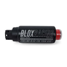 Load image into Gallery viewer, BLOX Racing 320LPH Electric Fuel Pump E85 In-tank - Offset Inlet - Back View