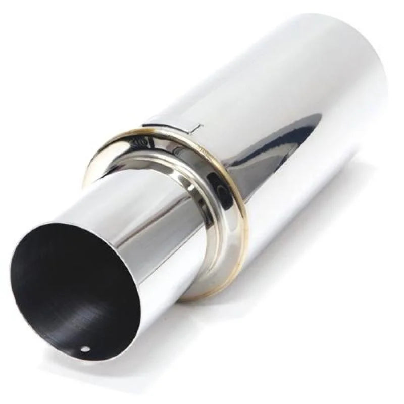 BLOX Racing 63.5mm N1 304 SS Universal Exhaust Muffler w/ Straight Tip - Main Product View