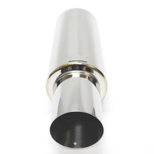 Load image into Gallery viewer, BLOX Racing 63.5mm N1 304 SS Universal Exhaust Muffler w/ Straight Tip - Side View