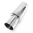 Load image into Gallery viewer, BLOX Racing 63.5mm N1 304 SS Universal Exhaust Muffler w/ Angled Tip - Side View