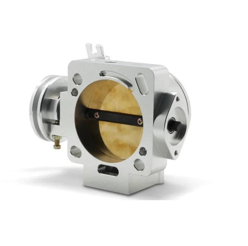 BLOX Racing 72mm Billet Throttle Body - Anodized Silver - Side View