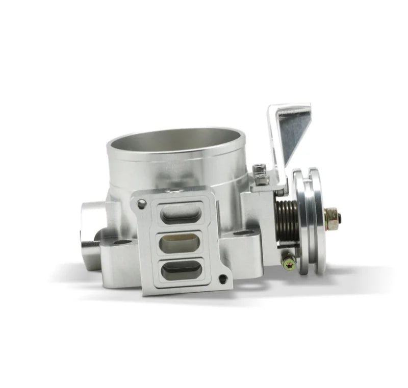 BLOX Racing 72mm Billet Throttle Body - Anodized Silver - Back View