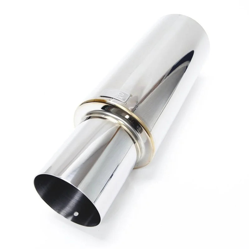 BLOX Racing 76.2mm N1 Straight Tip Muffler Universal - Side View