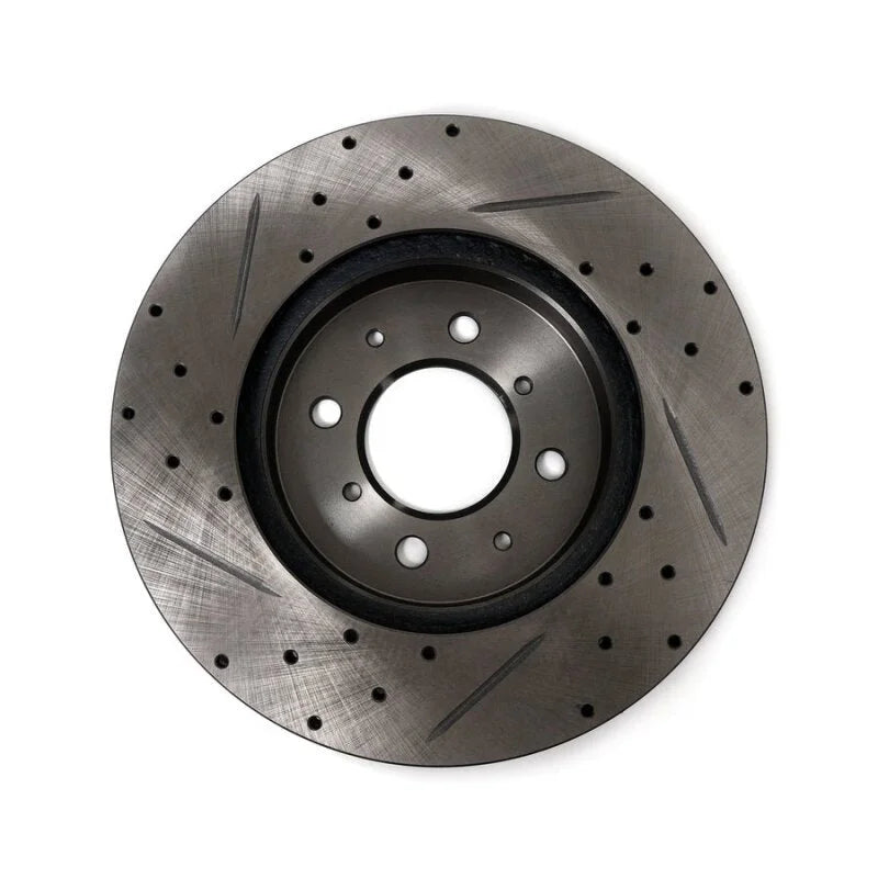 BLOX Racing 90-01 Acura Integra (Excl Type-R) Front Slotted & Drilled Rotors - Pair - Back View