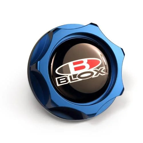 BLOX Racing Billet Oil Cap - Silver fits Honda - Side View
