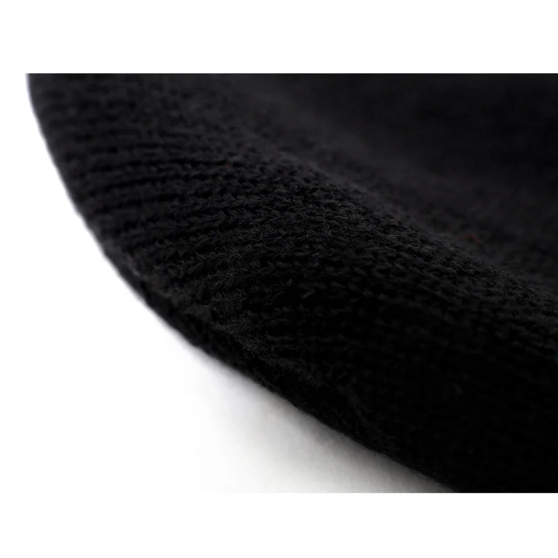 BLOX Racing Classic Beanie - Black w/ Stacked Logo - Back View