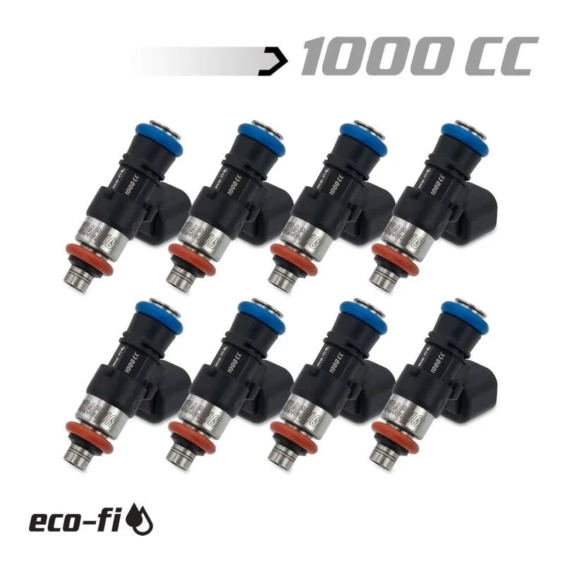BLOX Racing Eco-Fi Street Injectors 1000cc/min GM LS3/LS7 (Set of 8) - Installation View