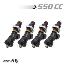 Load image into Gallery viewer, BLOX Racing Eco-Fi Street Injectors 550cc/min w/1/2in Adapter Honda B/D/H Series (Set of 4) - Main Product View