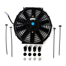 Load image into Gallery viewer, BLOX Racing Electric Slim Fan - 12in 120W - Straight Blade Black - V2