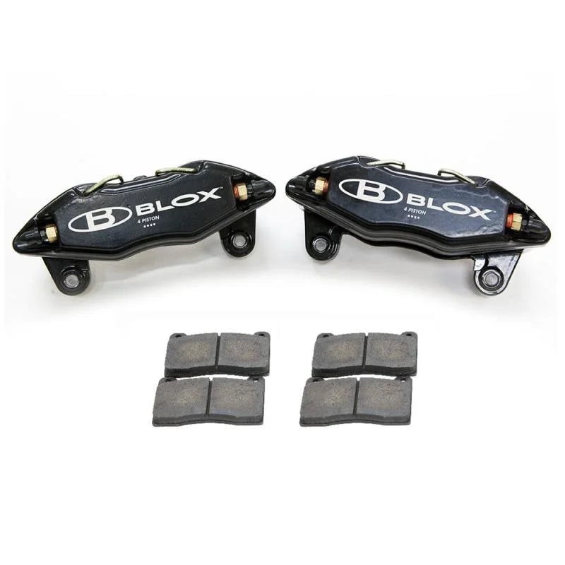 BLOX Racing Forged 4 Piston Calipers and Pads (Fits Honda/Acura 262mm Rotors) - Installation View