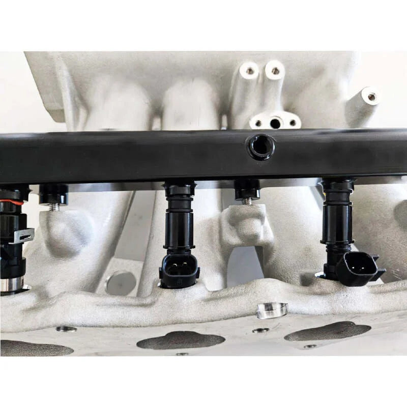 BLOX Racing Honda B-Series Xtreme Aluminum Fuel Rail - Black - Main Product View