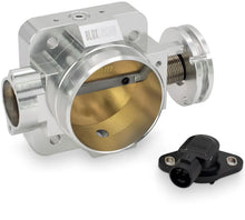 Load image into Gallery viewer, BLOX Racing Honda B/D/H/F Series Engines 76mm Silver Billet Throttle Body V2 - Back View