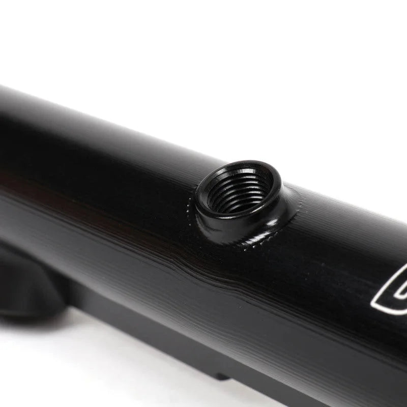 BLOX Racing Honda K-Series Xtreme Aluminum Fuel Rail - Black - Side View